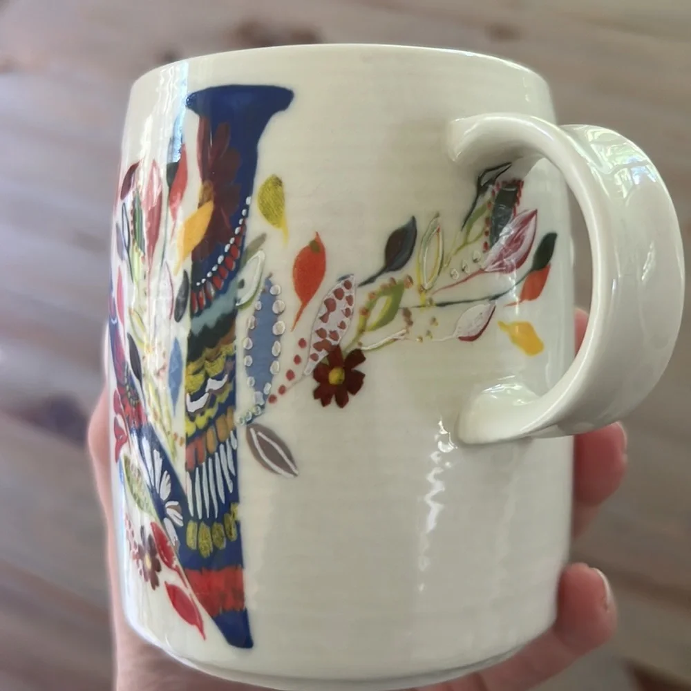 Anthropologie Starla Halfmann Initial N Mug